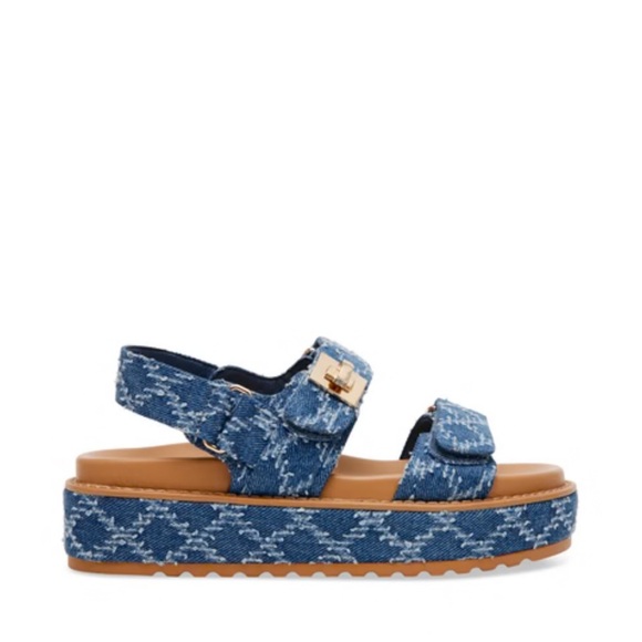 Steve Madden Stylish Blue platform Sandals size 9 - Picture 1 of 10